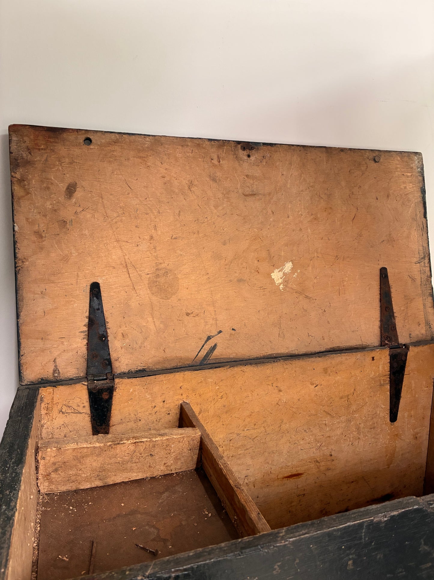 Vintage Wooden Trunk | Cadbury Maintenance Dept | Original Metal Handles | Authentic Industrial Storage