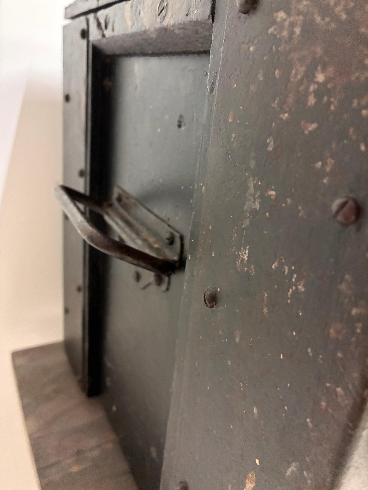 Vintage Wooden Trunk | Cadbury Maintenance Dept | Original Metal Handles | Authentic Industrial Storage