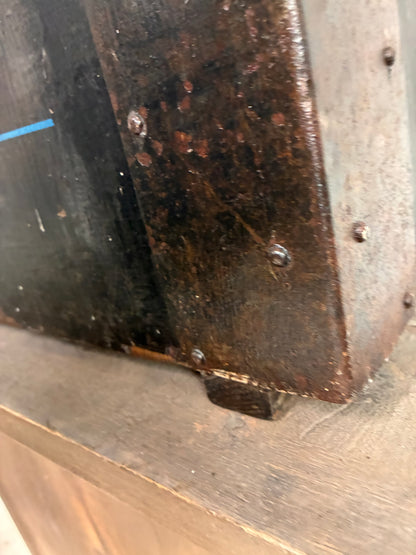 Vintage Wooden Trunk | Cadbury Maintenance Dept | Original Metal Handles | Authentic Industrial Storage