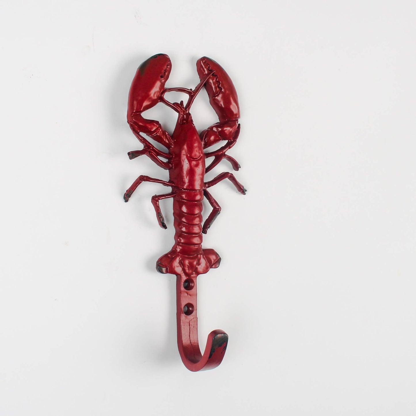 Metal Lobster Hook – Hand Painted Red