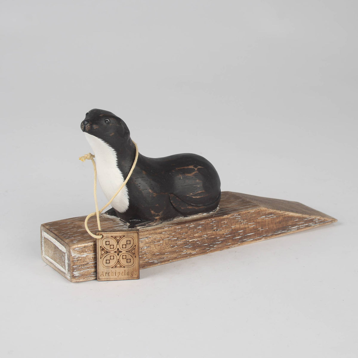 Otter Doorstop – Hand Carved & Hand Painted