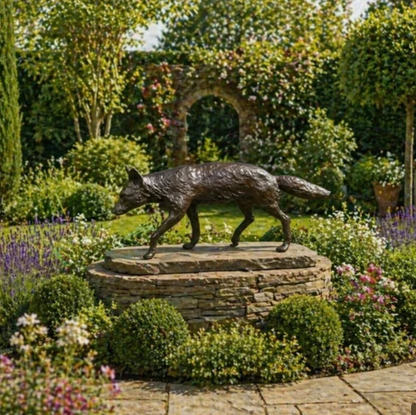 Bronze Walking Fox Sculpture | Lost Wax Cast | Elizabeth and Stevens Foundry