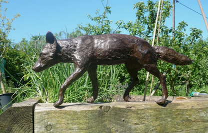 Bronze Walking Fox Sculpture | Lost Wax Cast | Elizabeth and Stevens Foundry