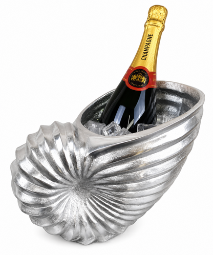 Nautilus Shell Wine Cooler - Cast Recycled Aluminium Single Bottle