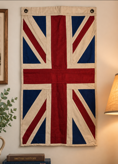 Small Union Jack Flag & Throw | Handmade Heavy Duck Canvas | Hang or Drape