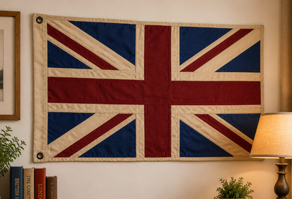 Small Union Jack Flag & Throw | Handmade Heavy Duck Canvas | Hang or Drape