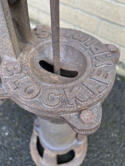 Grey Rusty Water Pump with Blockley Inscription
