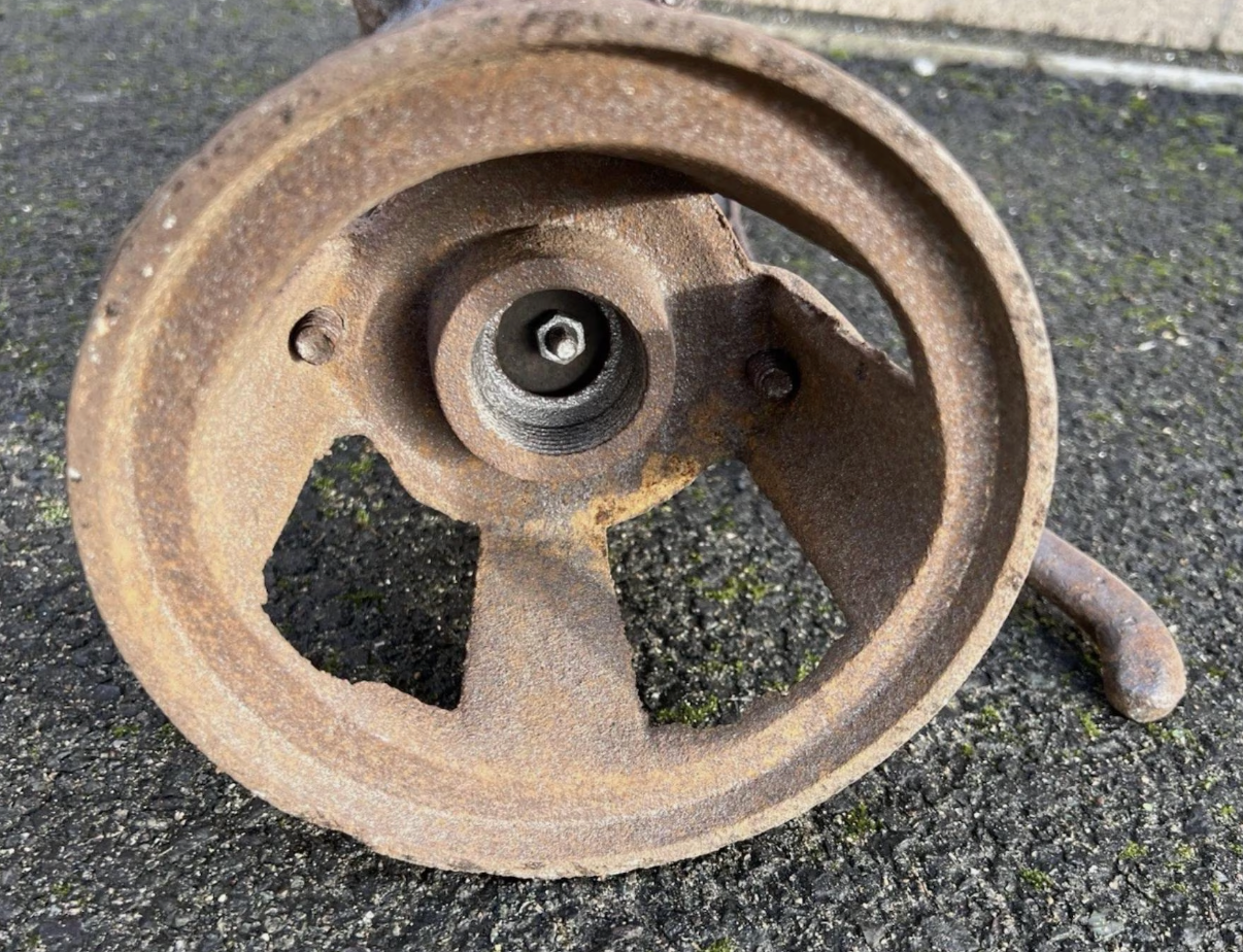 Grey Rusty Water Pump with Blockley Inscription