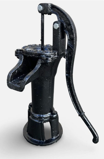 Black Rusty Water Pump with Blockley Inscription