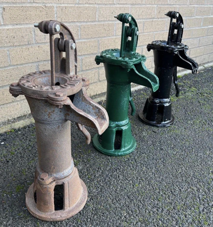 Black Rusty Water Pump with Blockley Inscription