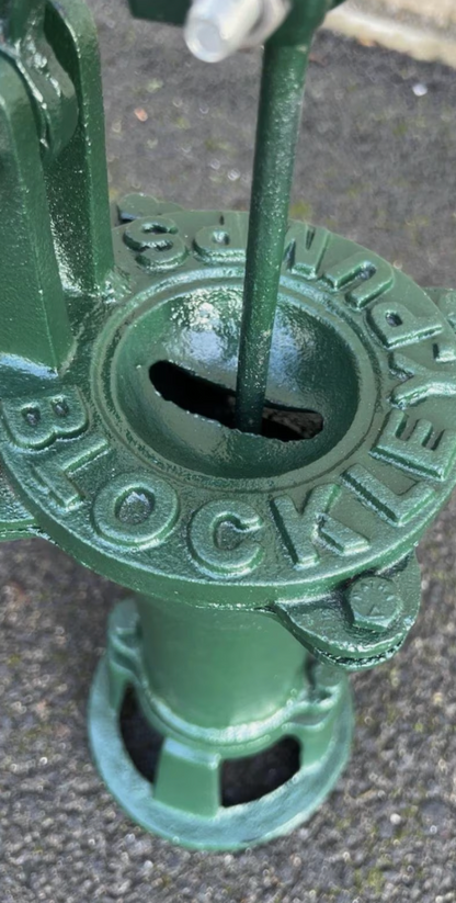 Green Rusty Water Pump with Blockley Inscription