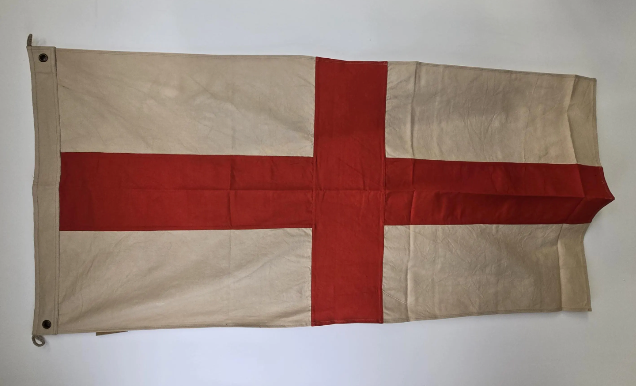 Large St George's Cross Flag & Throw | Handmade Heavy Cotton | Hang or Drape