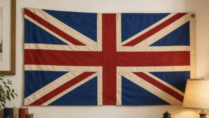 Large Union Jack Flag & Throw | Handmade Heavy Duck Canvas | Hang or Drape