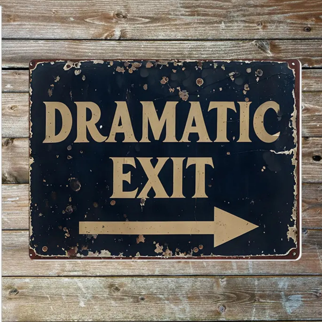 Dramatic Exit Arrow Aluminium Sign - Funny Wall Decor Indoor/Outdoor ...