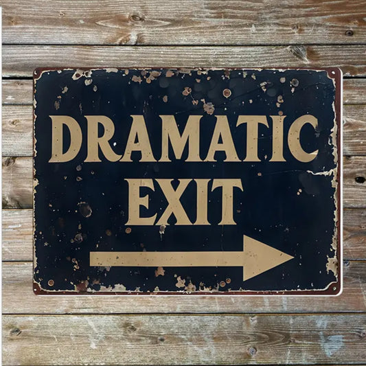 Dramatic Exit Arrow Aluminium Sign