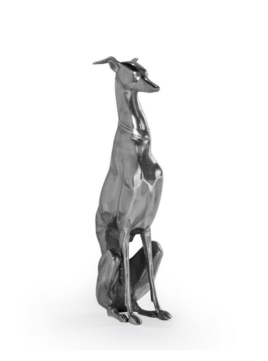 Polished Aluminium Greyhound Sculpture - Contemporary Art Deco Style