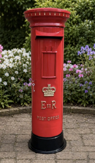 Full-Size Red Pillar Box | ER II Cast Aluminium | Post Office