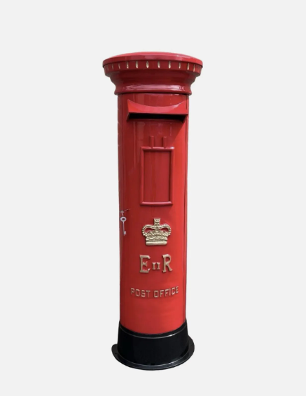 Full-Size Red Pillar Box | ER II Cast Aluminium | Post Office