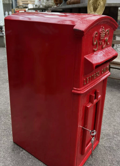 GR Vintage Post Box | King George VI | Cast Iron | Pillar Box Red