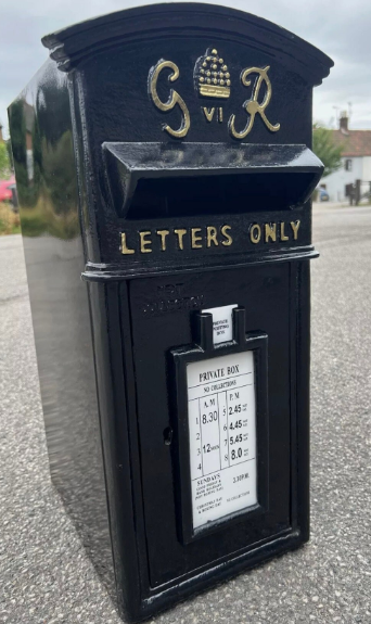 GR Vintage Post Box | King George VI | Cast Iron | Black