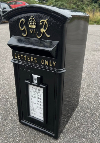 GR Vintage Post Box | King George VI | Cast Iron | Black