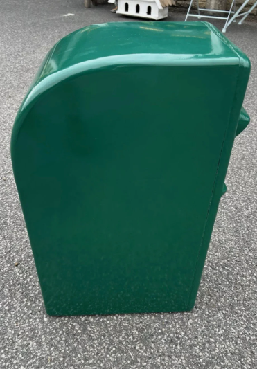 Irish Green Vintage Post Box | Cast Iron Front | 1970s Harp Design
