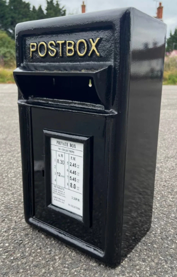 Wall Mounted Post Box - Cast Iron Black