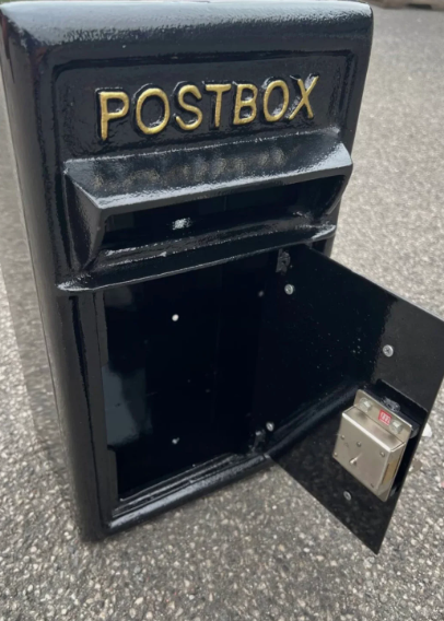 Wall Mounted Post Box - Cast Iron Black