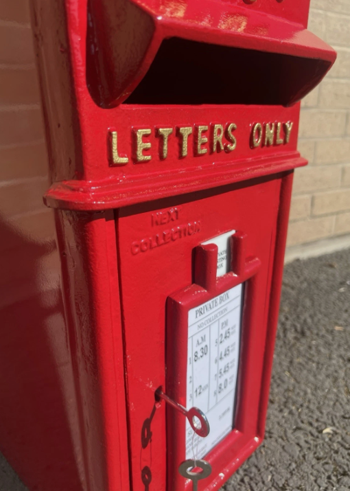 GR Vintage Post Box | King George VI | Cast Iron | Pillar Box Red