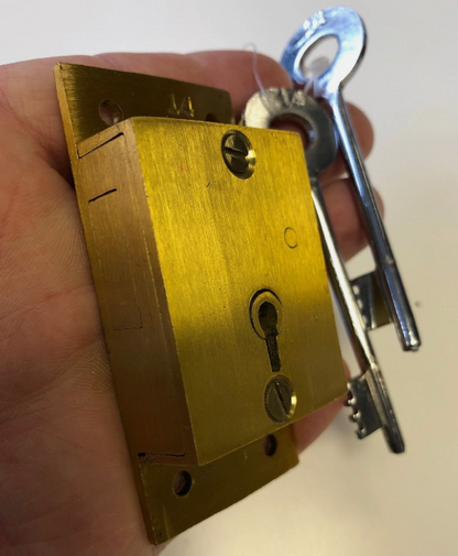 Brass Lock & Two Keys | Replacement Lock for ER Post Box