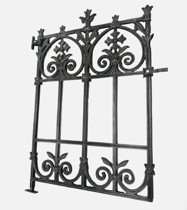 Cast Aluminium Terrace Garden Gate | 90cm Opening | Black