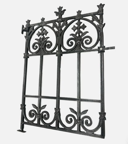 Cast Aluminium Terrace Garden Gate | 90cm Opening | Black