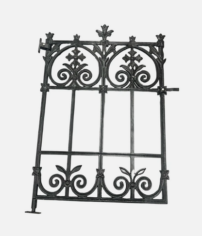 Cast Aluminium Terrace Garden Gate | 90cm Opening | Black