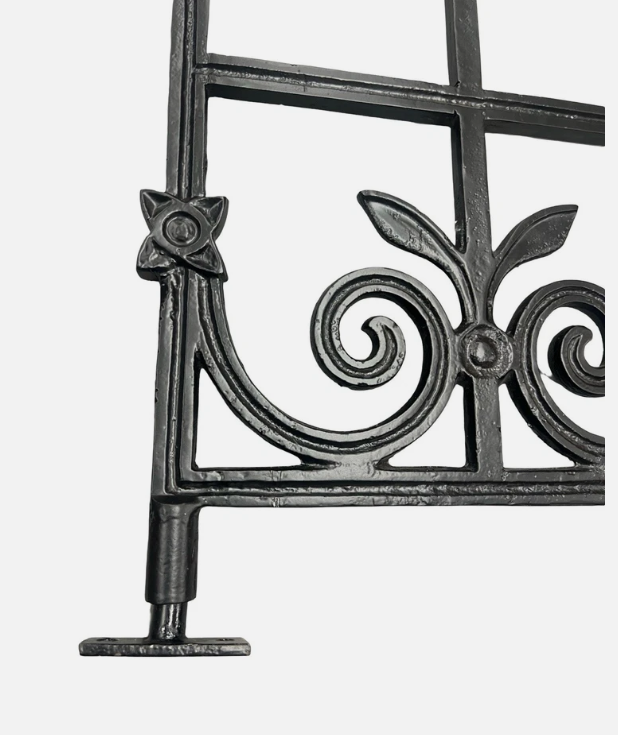 Cast Aluminium Terrace Garden Gate | 90cm Opening | Black