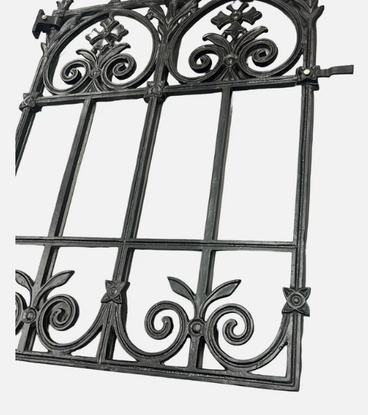 Cast Aluminium Terrace Garden Gate | 90cm Opening | Black