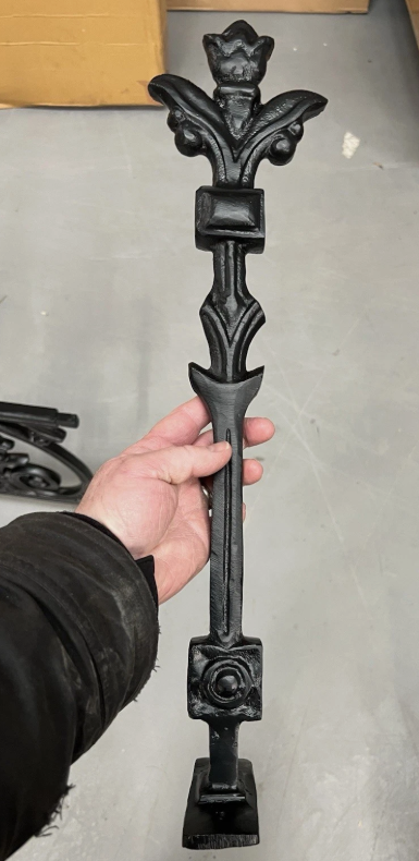 Terrace Railing end section Cast Aluminium wall toppers