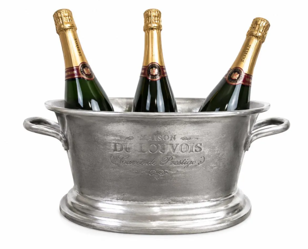 Oval Wine & Champagne Cooler | Large Wine Bath with Fixed Handles