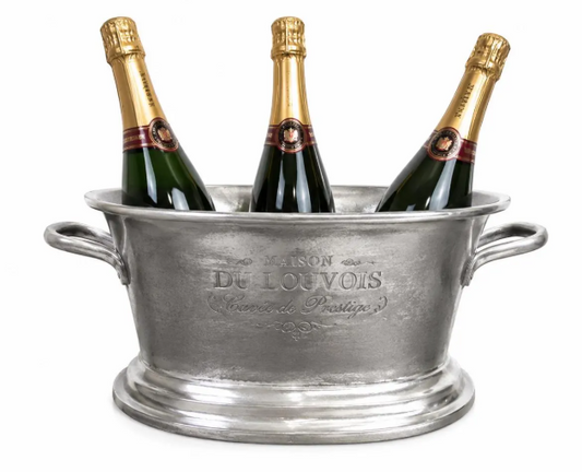 Oval Wine & Champagne Cooler | Large Wine Bath with Fixed Handles