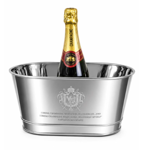 Napoleon Champagne Cooler | Hand-Engraved Small Wine Bath