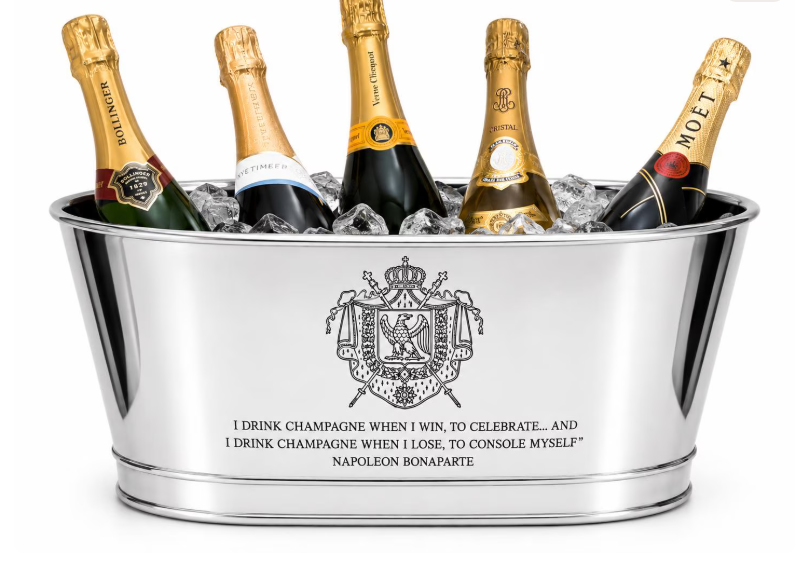 Napoleon Champagne Cooler | Hand-Engraved Large Wine Bath