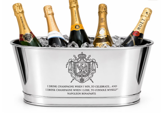Napoleon Champagne Cooler | Hand-Engraved Large Wine Bath