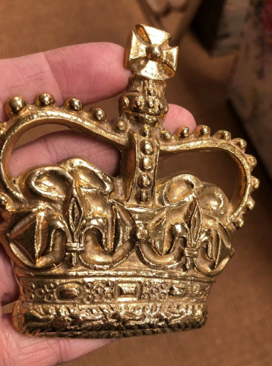 Solid Brass Royal Crown Plaque | Wall Hanging or Paperweight