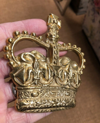 Solid Brass Royal Crown Plaque | Wall Hanging or Paperweight