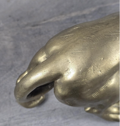 Bronze Dachshund Sculpture | Polished Gold Finish | Unique | Handcrafted