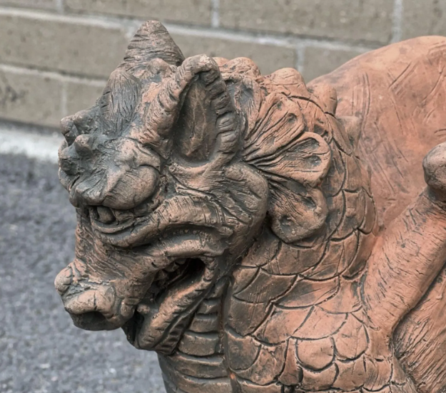 St George's Dragon Roof Tile | 90-Degree Angled Ridge Tile