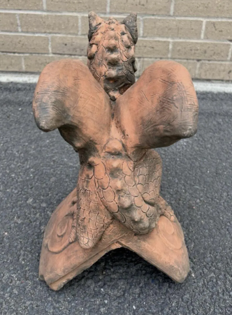 St George's Dragon Roof Tile | 90-Degree Angled Ridge Tile