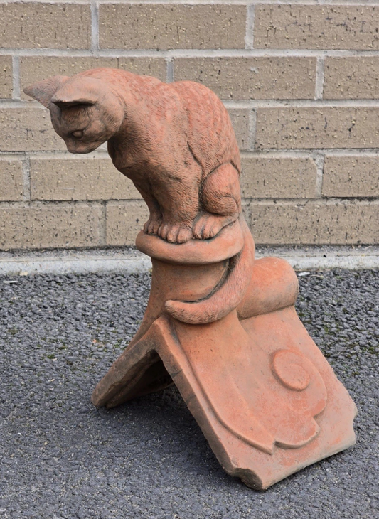 Curious Cat Roof Tile | 90-Degree Angled Ridge Tile