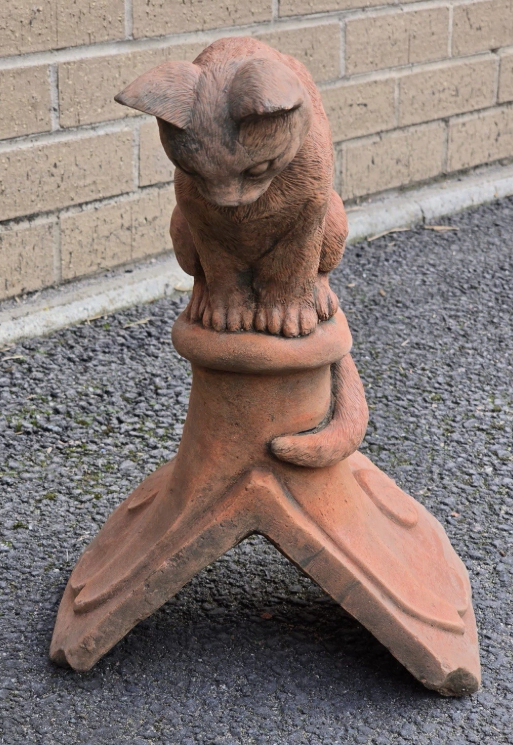 Curious Cat Roof Tile | 90-Degree Angled Ridge Tile