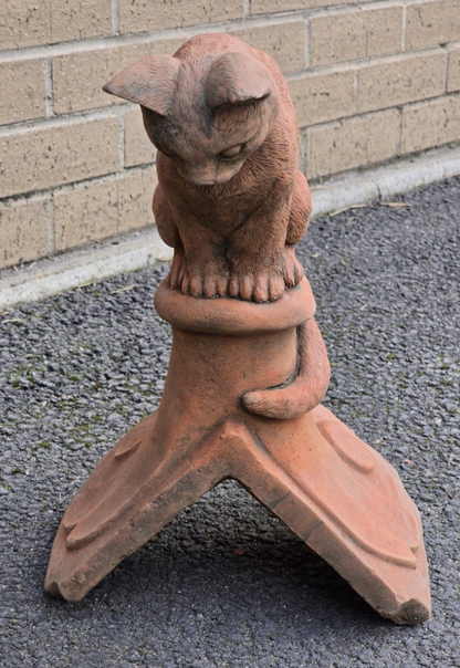 Curious Cat Roof Tile | 90-Degree Angled Ridge Tile