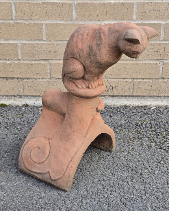 Curious Cat Roof Tile | Half Round Ridge Tile